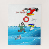 Heeft Puzles Ocean Shark Masker? Legpuzzel (Verticaal)