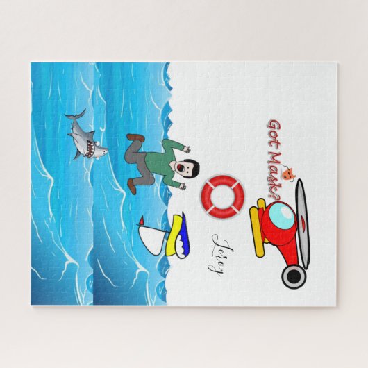 Heeft Puzles Ocean Shark Masker? Legpuzzel (Horizontaal)