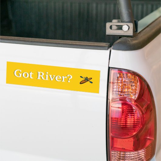 Heeft Rivier? Bumpersticker (Op Truck)