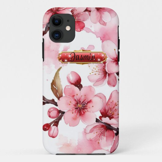 Heeft rode-roze kersenbloesems iPhone / iPad hoesj Case-Mate iPhone Case (Achterkant)