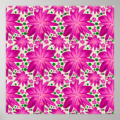 Heeft Roze Bloem Naadloos Patroon Poster (Voorkant)