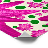 Heeft Roze Bloem Naadloos Patroon Poster (Hoek)