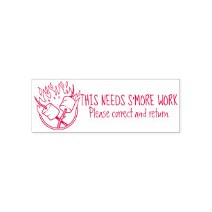 Heeft S'more Work Teacher Stamp Correct en Return Zelfinktende Stempel