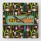 heeft Squeezy Hammer die revelretro zal hebben Vierkante Klok (Voorkant)