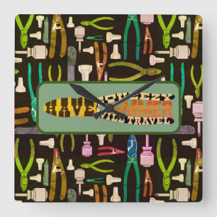 heeft Squeezy Hammer die revelretro zal hebben Vierkante Klok