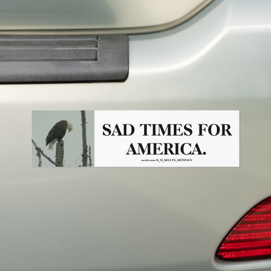 HEEFT TIJD VOOR AMERIKA GEHAALD. BUMPERSTICKER (Op auto)