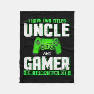Heeft twee titels Uncle en Gamer Happy Vaderdag Fleece Deken