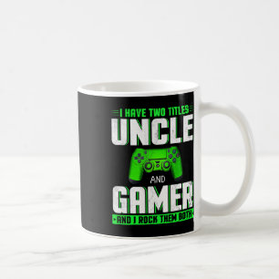 Heeft twee titels Uncle en Gamer Happy Vaderdag Koffiemok