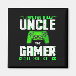 Heeft twee titels Uncle en Gamer Happy Vaderdag Magneet