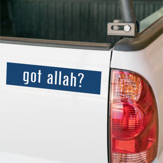 Heeft u allah ? bumpersticker (Op Truck)