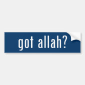 Heeft u allah ? bumpersticker (Voorkant)