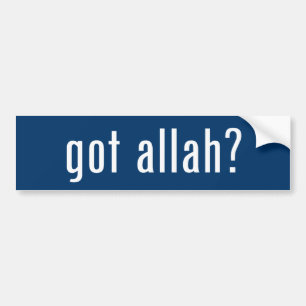 Heeft u allah ? bumpersticker