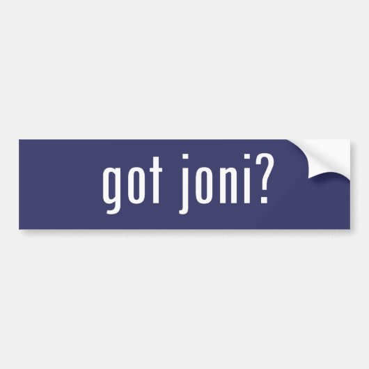 Heeft u joni? bumpersticker (Voorkant)