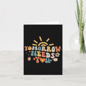 Heeft u mentale gezondheid bewustzijn groovy retro kaart (Voorkant)