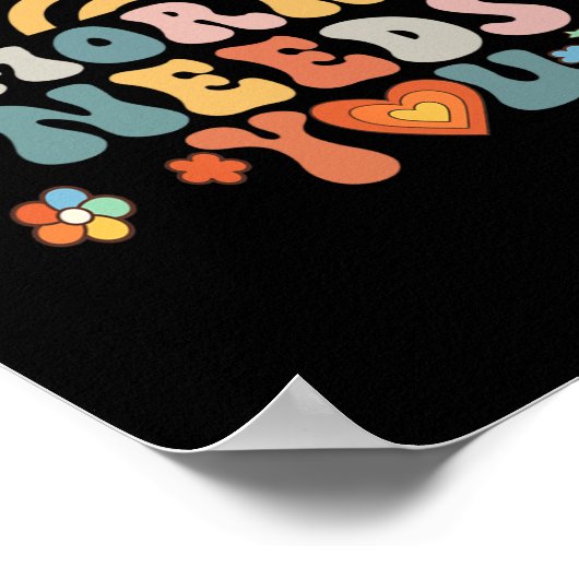 Heeft u mentale gezondheid bewustzijn groovy retro poster (Hoek)