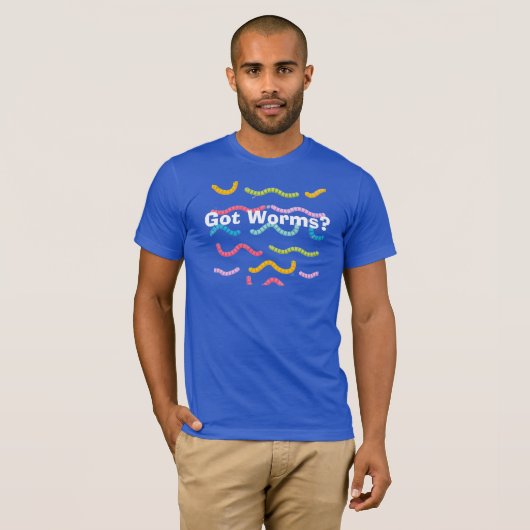 Heeft u wormen? t-shirt (Voorkant volledig)