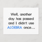 Heeft vandaag geen algebra gebruikt briefkaart (Voorkant)