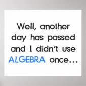 Heeft vandaag geen algebra gebruikt poster (Voorkant)