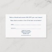 heeft verwijzingskaarten van vrienden aanbevelingskaartje (Voorkant)