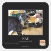 heeft vierkante sticker (Voorkant)