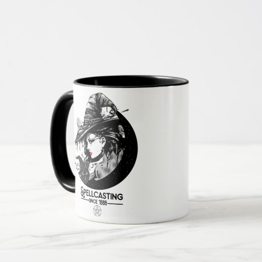heek en zwarte kat Wiccan Wicca Spellcasting Mok (Voorkant links)