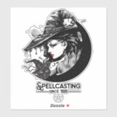  heek en zwarte kat Wiccan Wicca Spellcasting Sticker (Vel)