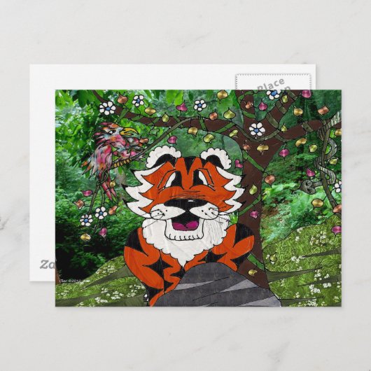 Heek onze planeet Eco-team Tgrr Tiger Apparel Gift Briefkaart (Voorkant / Achterkant)