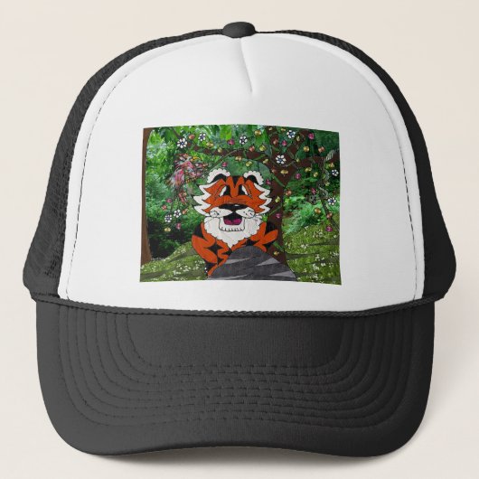 Heek onze planeet Eco-team Tgrr Tiger Apparel Gift Trucker Pet (Voorkant)
