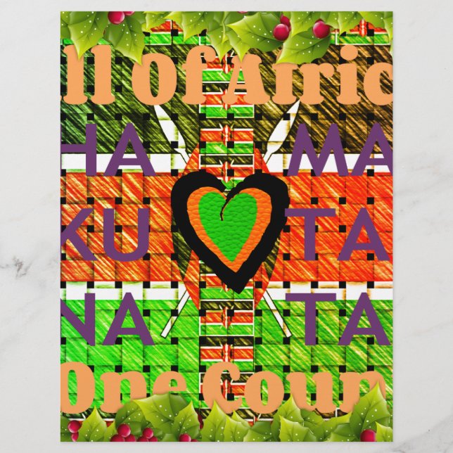 Heel Afrika In één land. Maak er de Keniaanse vlag (Voorkant)