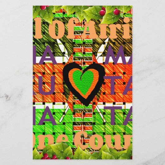 Heel Afrika In één land. Maak er de Keniaanse vlag Briefpapier (Voorkant)