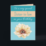 Heel bijzonder Sister-in-law bloem blauwe verjaard Kaart<br><div class="desc">Vier je geweldige schoonzus met deze charmante bloemenkaart! Het is perfect om haar te laten zien hoeveel ze voor je betekent. Of ze nu je partner in crime is of de beste adviseur-gever, deze kaart voegt een doordachte touch toe aan haar speciale dag. Laat haar glimlachen en voel me echt...</div>