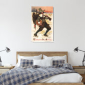 Heel blij voor de Turkse Hunter Canvas Afdruk (Insitu (Slaapkamer))