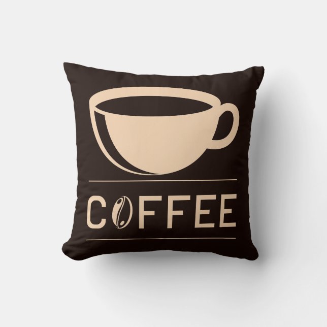 Heel Cool en Schattig Koffie of Java Kussen (Voorkant)