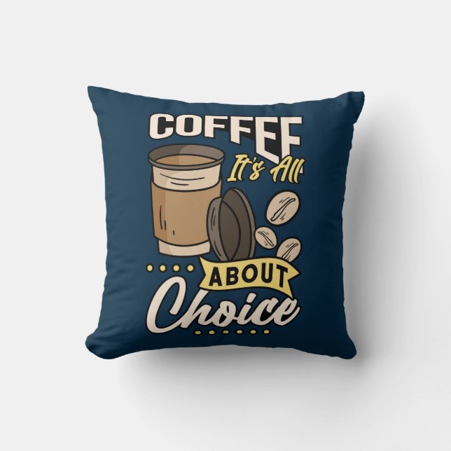 Heel Cool en Schattig Koffie of Java Kussen (Voorkant)