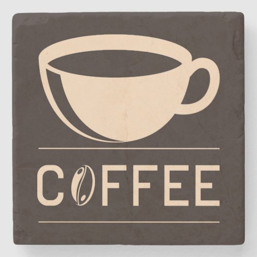 Heel Cool en Schattig Koffie of Java Stenen Onderzetter (Voorkant)