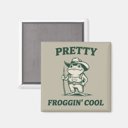 Heel Cool Frog Toad Meme Liefhebbers Vintage Magneet (Voorkant / Achterkant)