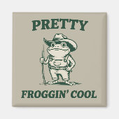Heel Cool Frog Toad Meme Liefhebbers Vintage Magneet (Voorkant)