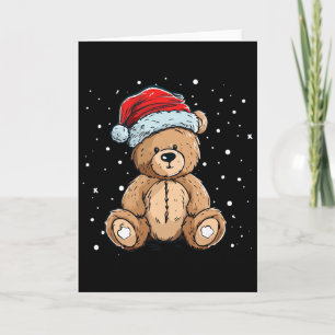 Heel cool met kerstmanhoed voor beren en Kerstmis Kaart