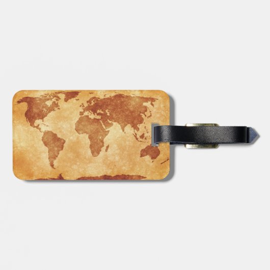 Heel coole kaart van de wereld bagagelabel (Achterkant horizontaal)