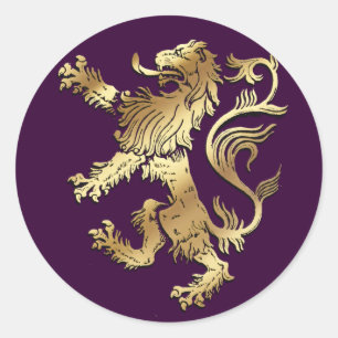 Heel coole mantel van wapenstijl leeuw voor gesche ronde sticker