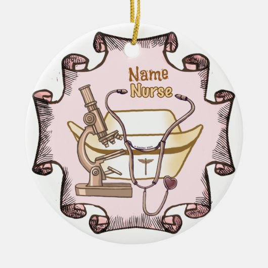 Heel coole verpleegster keramisch ornament (Voorkant)