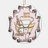 Heel coole verpleegster keramisch ornament (Links)