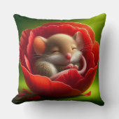 Heel Cute Baby Muis Slapend Kussen (Voorkant)