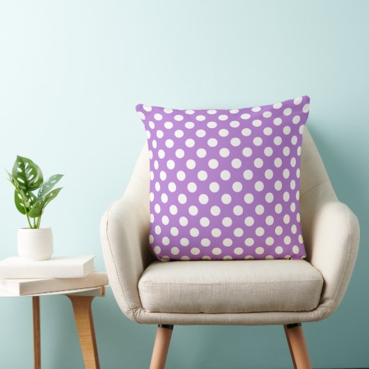 Heel Cute Lavendel Stippenpatroon Kussen (Stoel)