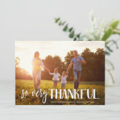 Heel dankbaar | Fotokaart | Aangepaste kleur Bedankkaart (Staand voorkant)