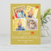 Heel dankbaar | Herfst Thanksgiving Familiefoto Feestdagenkaart (Staand voorkant)