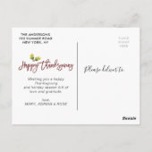 Heel dankbaar | Thanksgiving Briefkaart (Achterkant)