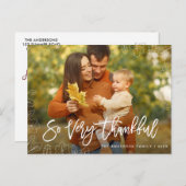 Heel dankbaar | Thanksgiving van het gezin Briefkaart (Voorkant / Achterkant)