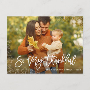 Heel dankbaar   Thanksgiving van het gezin Briefkaart