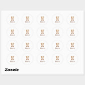 heel dapper kind met kanker ziek kinderen knuffel  ronde sticker (Vel)